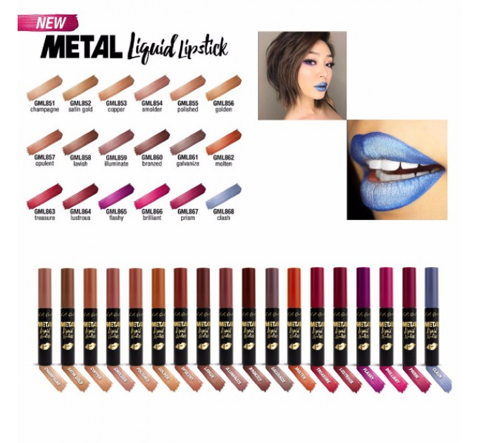 L.A. Girl Metal Liquid Lipstick блеск с эффектом металлика